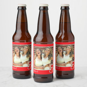 I Liebe U, Niedliche Herzen - Benutzerdefiniertes  Bierflaschenetikett