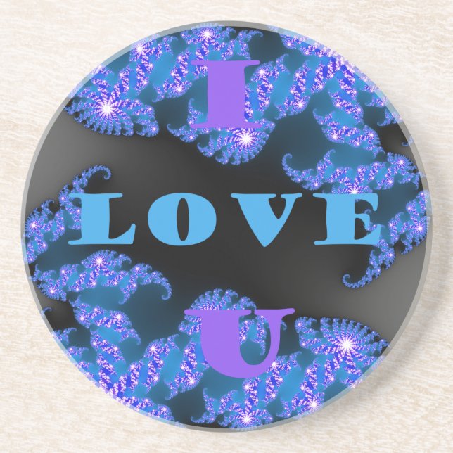 I Liebe U.png Sandstein Untersetzer (Vorne)