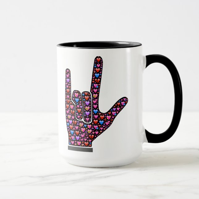 I Liebe übergeben Sie die Zeichen, die mit emoji Tasse (Rechts)