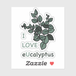 I LIEBE Ucalyptus Sticker