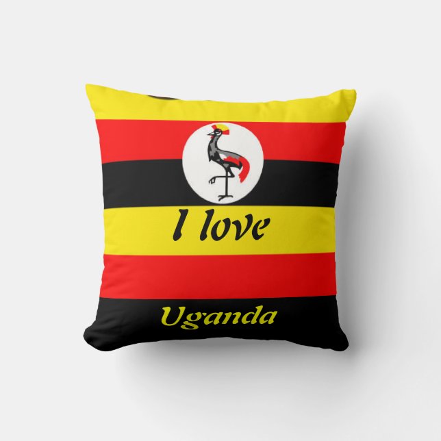 I Liebe Uganda American Mojo Kissen (Vorderseite)