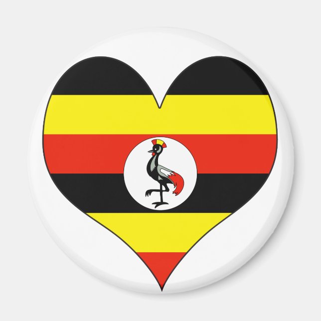 I Liebe Uganda Magnet (Vorne)