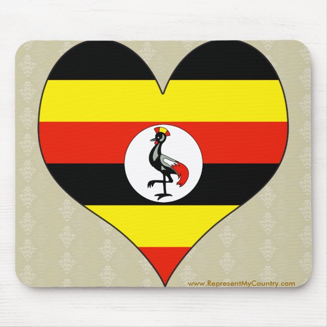 I Liebe Uganda Mousepad (Vorne)