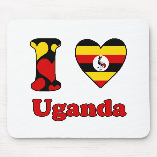 I Liebe Uganda Mousepad (Vorne)