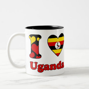 I Liebe Uganda Zweifarbige Tasse