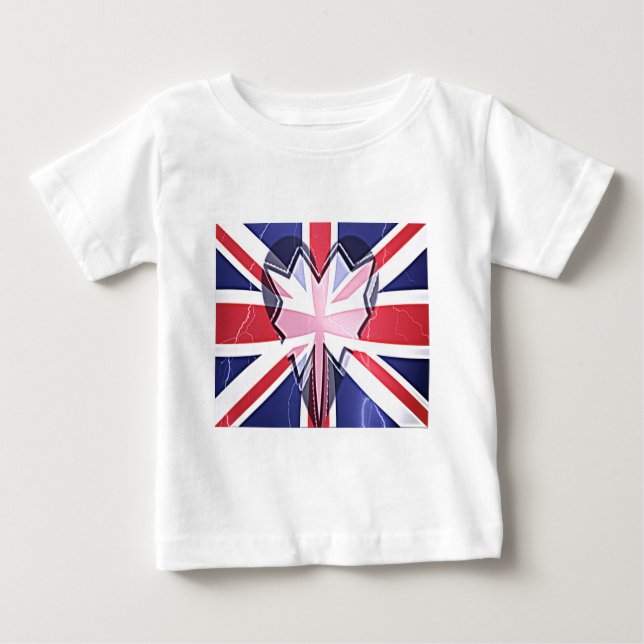 "I Liebe UK" Art Print Baby T-shirt (Vorderseite)
