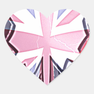 "I Liebe UK" Art Print Herz-Aufkleber