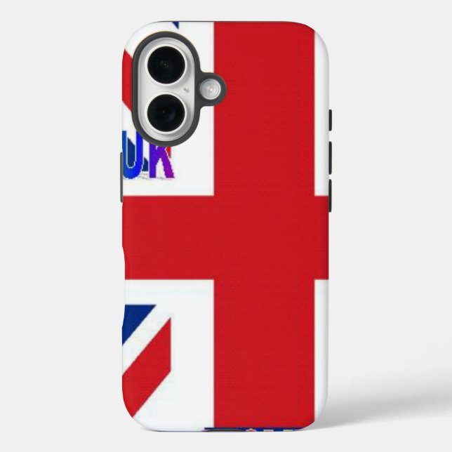 I Liebe UK Art Print iPhone 16 Hülle (Rückseite)