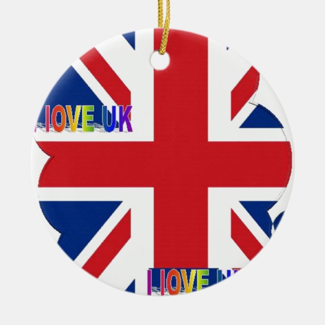 I Liebe UK Art Print Keramik Ornament (Vorne)