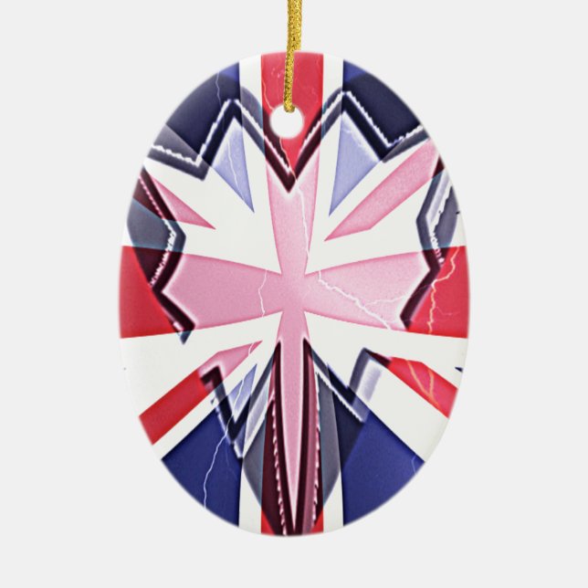 "I Liebe UK" Art Print Keramikornament (Vorne)