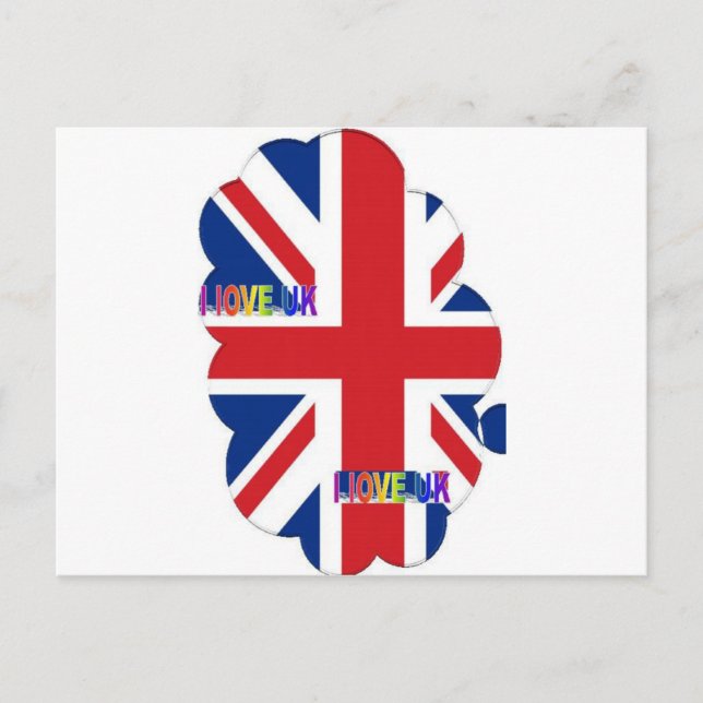I Liebe UK Art Print Postkarte (Vorderseite)