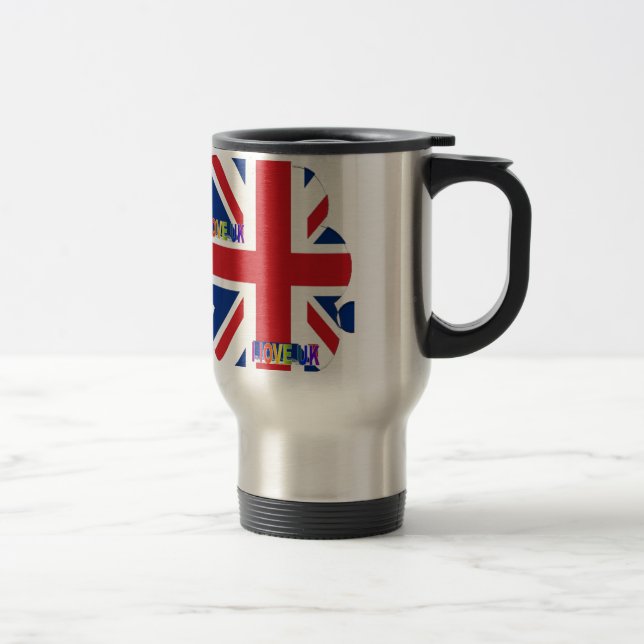 I Liebe UK Art Print Reisebecher (Rechts)