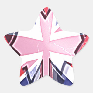 "I Liebe UK" Art Print Stern-Aufkleber