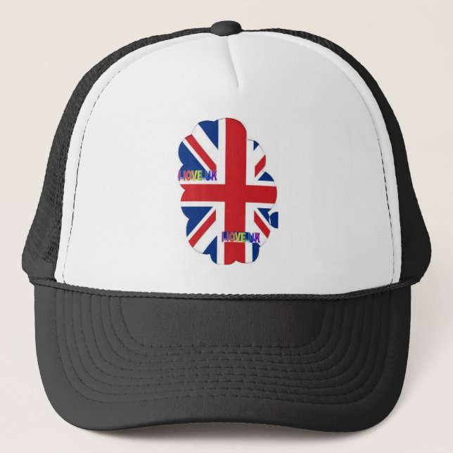I Liebe UK Art Print Truckerkappe (Vorderseite)