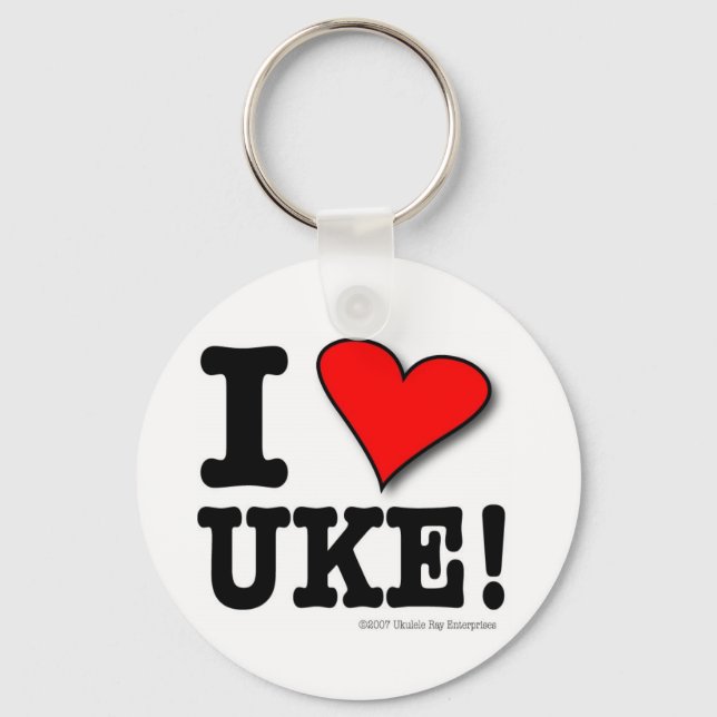I LIEBE UKE Designer Schlüsselanhänger (Vorderseite)