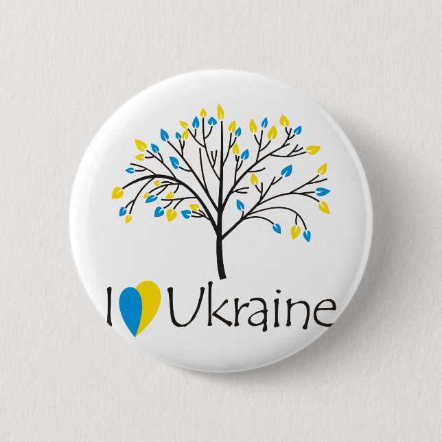 I Liebe Ukraine Button (Vorderseite)