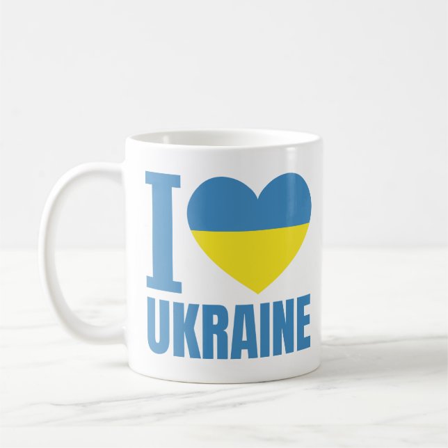 I Liebe Ukraine Kaffeetasse (Links)