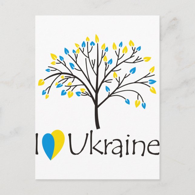 I Liebe Ukraine Postkarte (Vorderseite)