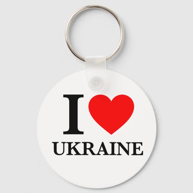 I Liebe Ukraine Schlüsselanhänger (Vorderseite)