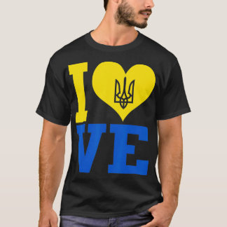 I Liebe Ukraine ukrainische Flagge T-Shirt