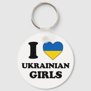 I. Liebe Ukrainische Mädchen Schlüsselanhänger