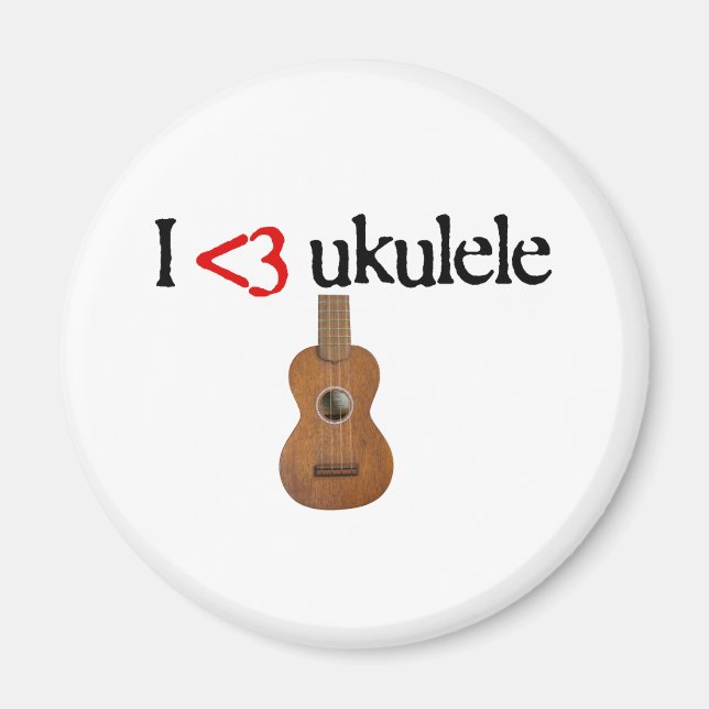 I Liebe ukulele Magnet (Vorne)