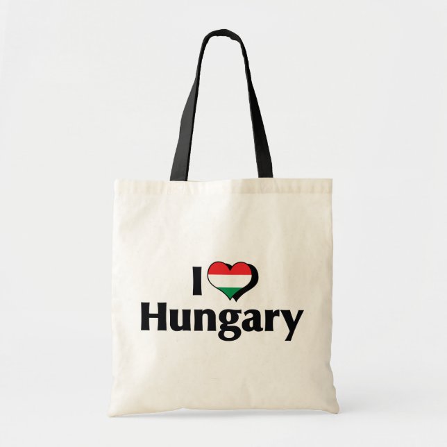 I Liebe Ungarische Flagge Tragetasche (Vorne)