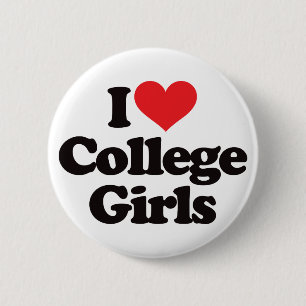 I Liebe-Uni-Mädchen Button