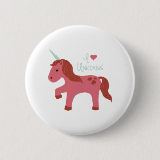 I Liebe Unicorns Button
