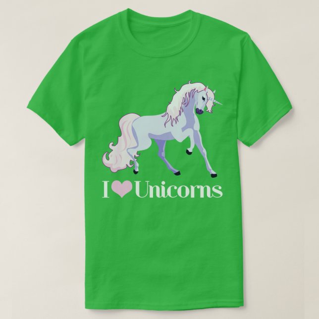 I Liebe Unicorns T-Shirt (Design vorne)