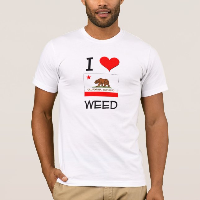 I Liebe UNKRAUT Kalifornien T-Shirt (Vorderseite)