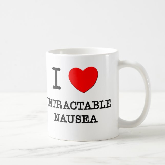 I Liebe-unlenksame Übelkeit Kaffeetasse (Rechts)