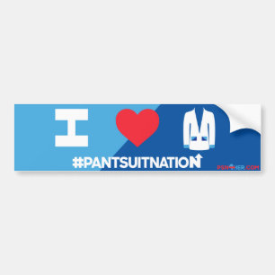 I Liebe unser Pantsuit-Nations-Autoaufkleber Autoaufkleber