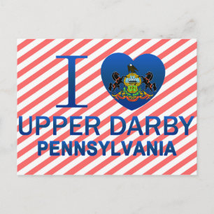 I Liebe Upper Darby, PA Postkarte