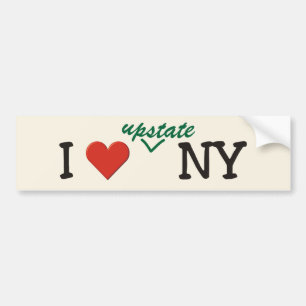 I Liebe UPSTATE NY Autoaufkleber
