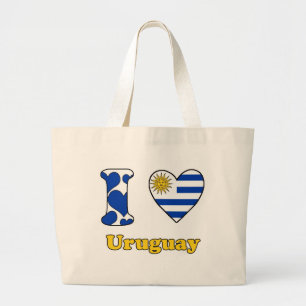 I Liebe Uruguay Jumbo Stoffbeutel