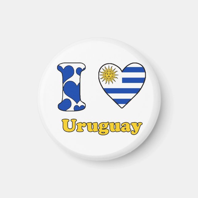 I Liebe Uruguay Magnet (Vorne)