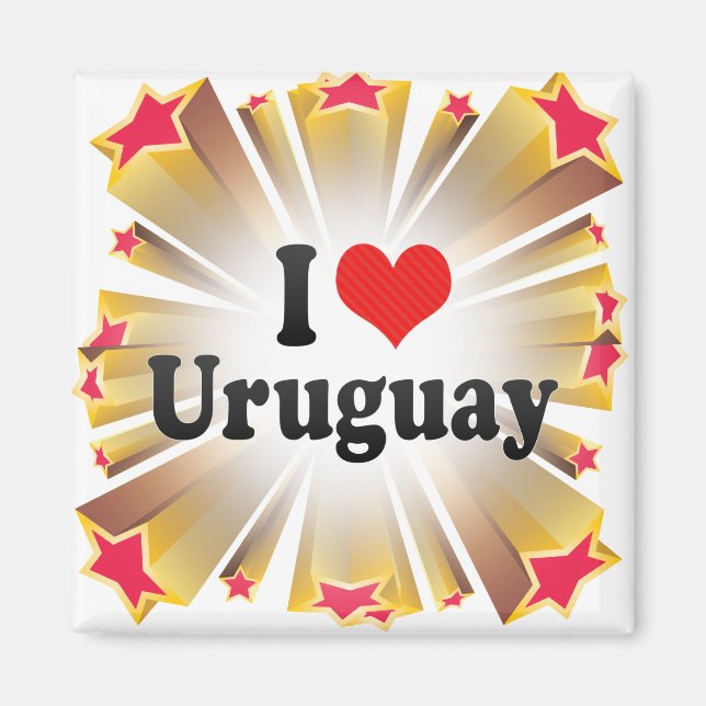I Liebe Uruguay Magnet (Vorne)
