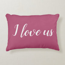 "I Liebe us" auf Hübsch Berry Pink 