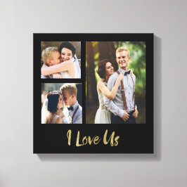 I Liebe Us Gold Script Hochzeitsschulung Leinwand