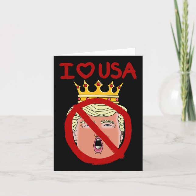 I Liebe USA Anti Trump 2024 Karte (Vorderseite)