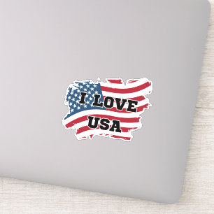 I LIEBE USA AUFKLEBER
