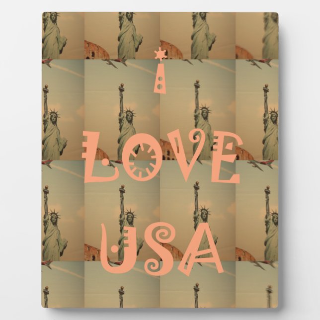 I LIEBE USA FOTOPLATTE (Vorderseite)