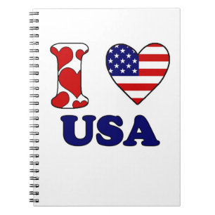 I LIEBE USA NOTIZBLOCK