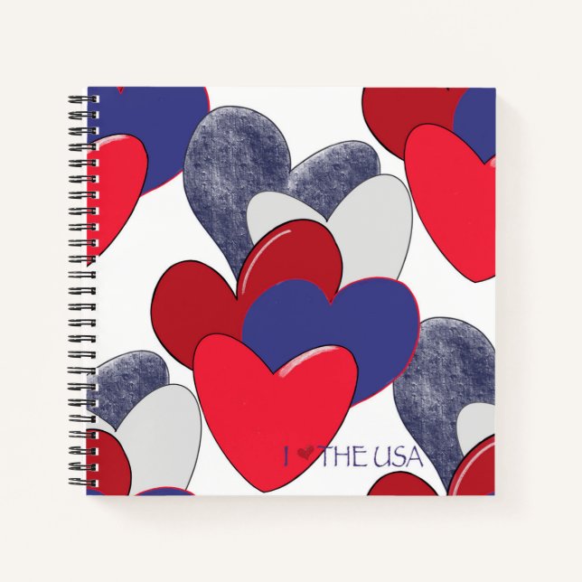 I Liebe USA Notizbuch (Vorderseite)