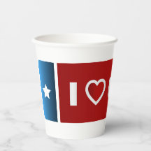 I Liebe USA Papiertasse