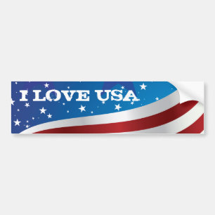 I Liebe USA-Patriot-Autoaufkleber Autoaufkleber