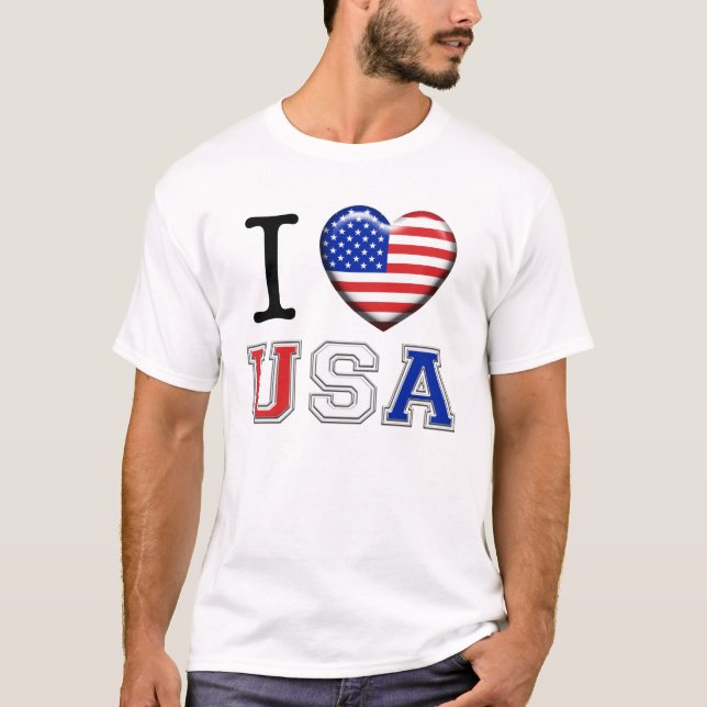 I Liebe USA T-Shirt (Vorderseite)