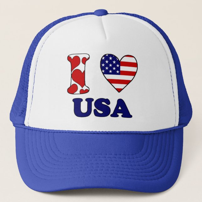 I LIEBE USA TRUCKERKAPPE (Vorderseite)