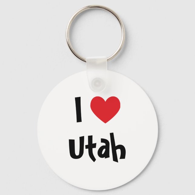 I Liebe Utah Schlüsselanhänger (Vorderseite)